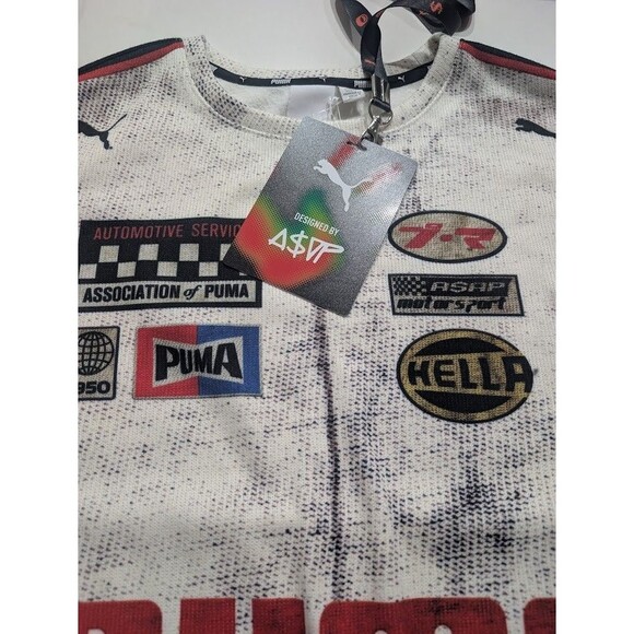 PUMA x A$AP Rocky MIA Crewneck Sweatshirt Long Sleeve Mens Warm White Size Small - Picture 2 of 7